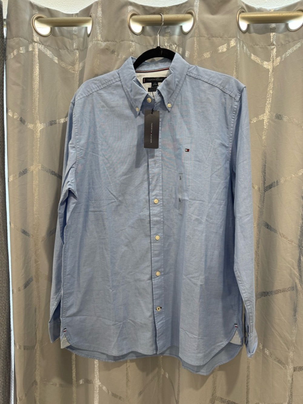 Classic Light Blue Men's Button-Up Shirt